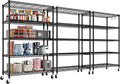 PrimeZone 3 Packs 36" W x 16" D x 79" H Wire Storage Shelves by PrimeZone