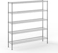 14" Deep x 60" Wide x 64" Height Wire Shelving Kit | 5-Tier | NSF Commercial by Regal+Altair