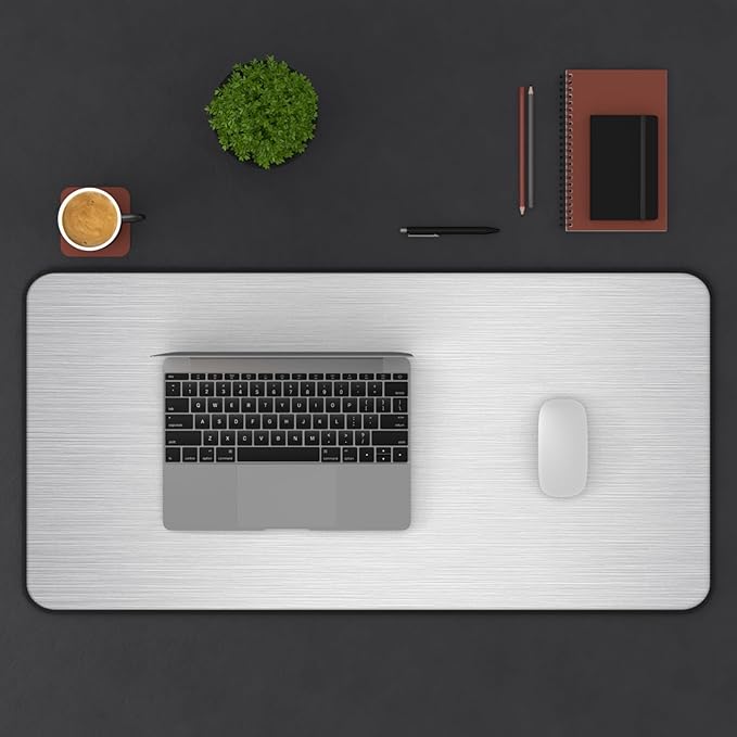 Brushed Metal Texture Desk Mat - Image 2