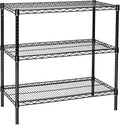 Omega 30" Deep x 72" Wide x 74" High 3 Tier Black Starter Shelving Unit by OmegaProductsCorporation