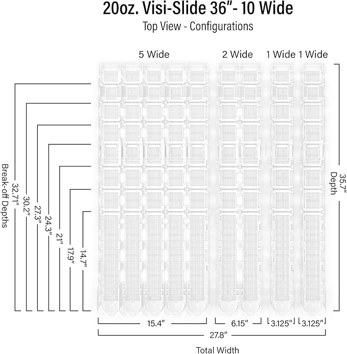 Display Technologies Visi-Slide Gravity Fed Extended Organizer - Image 5