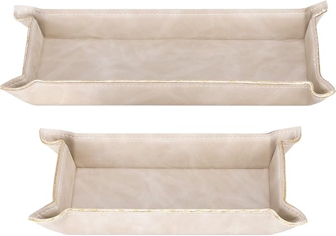 Navaris 2 x Empty Tray for Keys, Mobile Phones, Jewellery – Entrance Table for - Image 2