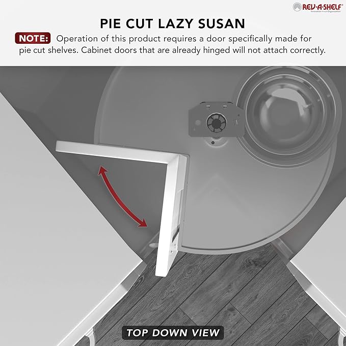 Rev-A-Shelf 2 Tier Pie-Cut Lazy Susan - Image 5