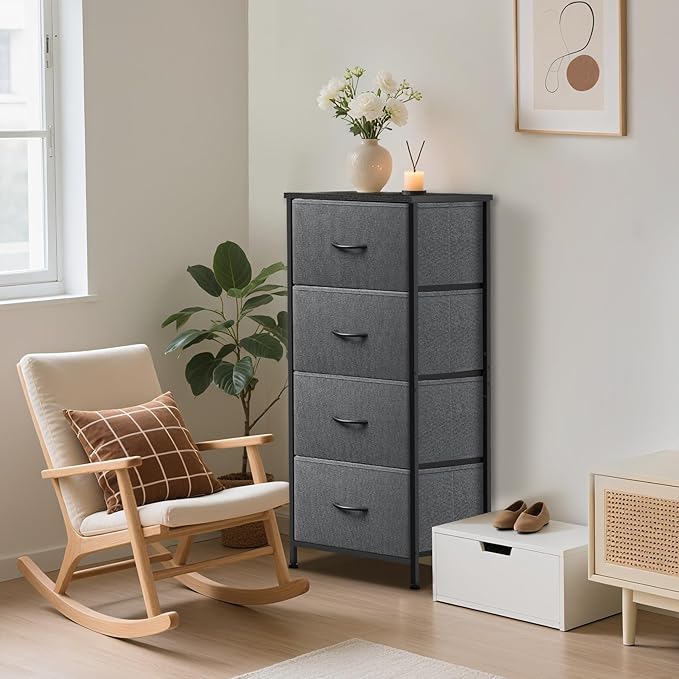 4 Fabric Drawer Dresser for Bedroom, Chest of Drawers - Image 4