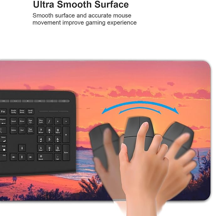 Sunset Beach Large Mouse Pad, Anime Style Gaming Desk Mat, XXL Keyboard Desk - Image 6