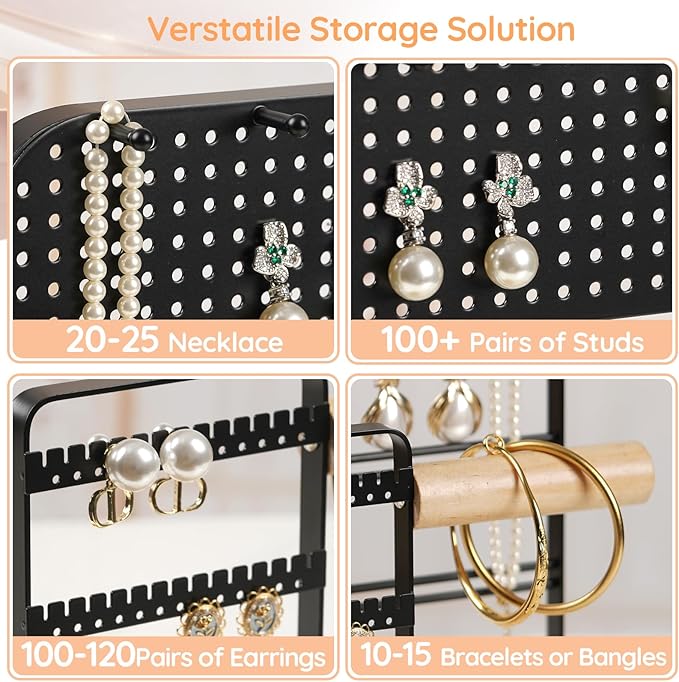 QILICHZ 5-Tier Jewelry Holder, Jewelry Organizer Stand - Image 3