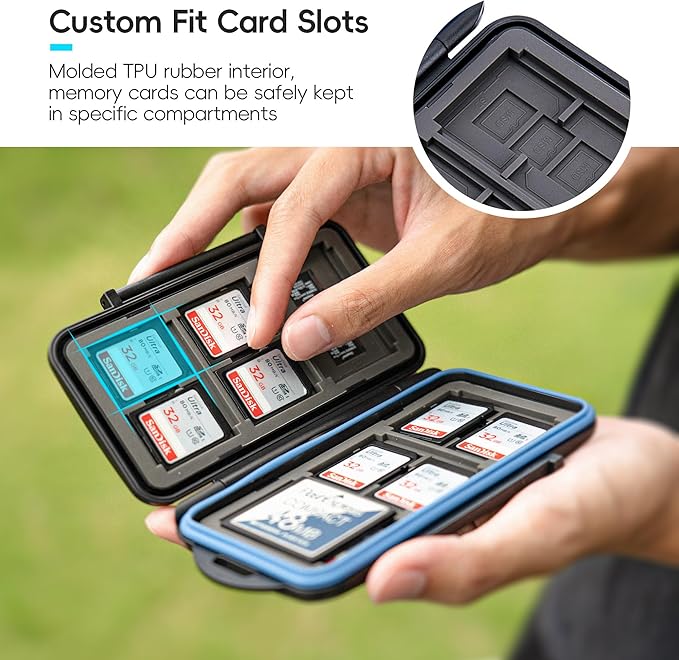 JJC Memory Card Case for 6 Cfast Compact Flash Cards, 12 SD Cards & 18 Micro SD - Image 5