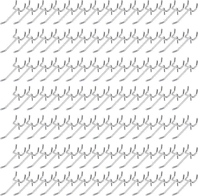 Funrous 100 Pack Peg Board Hooks Stainless Steel Pegboard Hooks Shelving by Funrous