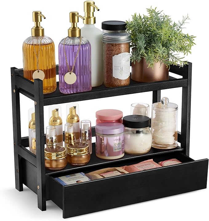 Sorbus Bamboo Bathroom Counter Organizer – 2-Tier Shelf by Sorbus