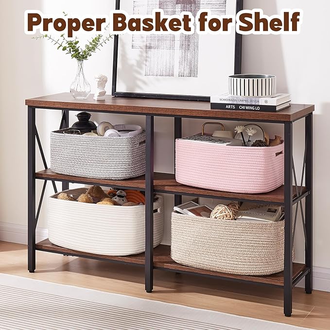 OIAHOMY Storage Basket for Shelves, Closet Cube Storage Bins Baskets for - Image 5