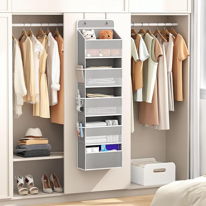 1 Pack 5-Tier Over the Door Organizer, Heavy-Duty Large Deep Pocket Hanging - Image 3