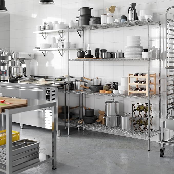 18" Deep x 60" Wide x 74" Height Wire Shelving Kit | 4-Tier | NSF Commercial - Image 5