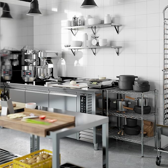 18" Deep x 24" Wide x 34" Height Wire Shelving Kit | 3-Tier |NSF Commercial - Image 8