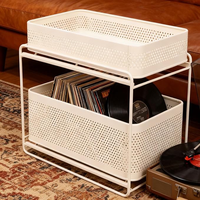 Slide Out Under Sink Organizer, 2 Tier Steel Sink Shelf Cabinet Storage - Image 3