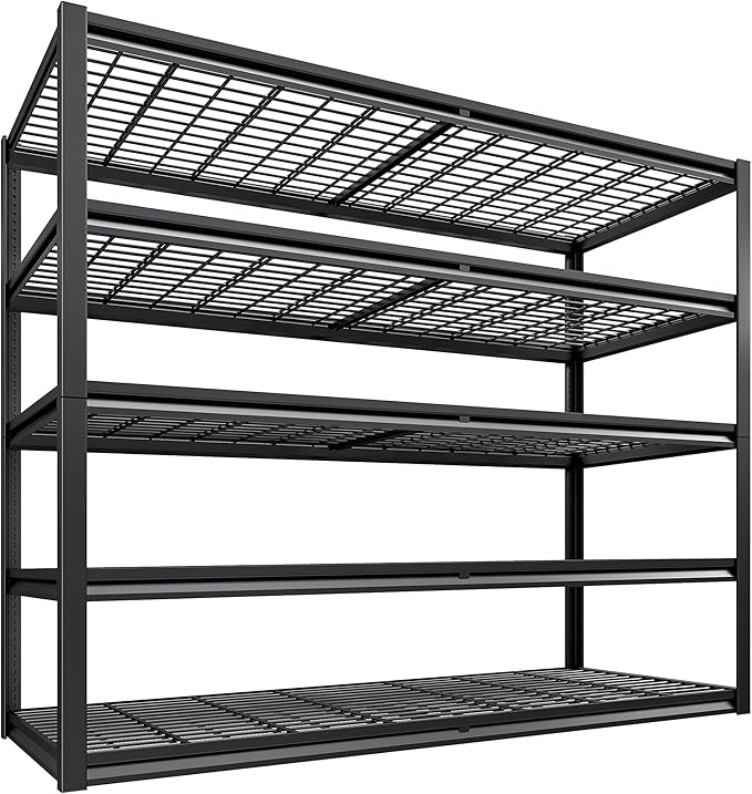 REIBII 78" H Garage Shelving, 5 Tier Storage Shelves Heavy Duty, 3000LBS - Image 8