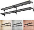 2-Pack 2 Tier 1.3x4ft Garage Shelving Wall Mounted, 520lbs Load by AECXM