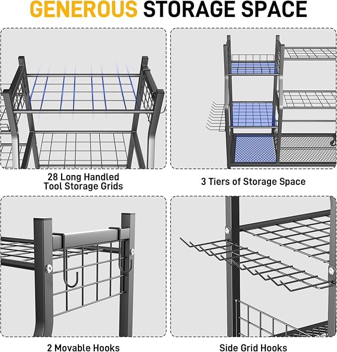 Ultrawall Garden Tool Organizer, Yard Tool Storage Rack - Image 3