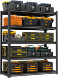 Storage Shelves, Garage Metal Shelving Unit, Adjustable, Double-Layer Column by Beaunatixx