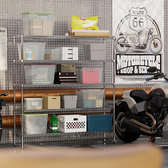 14" Deep x 60" Wide x 64" Height Wire Shelving Kit | 5-Tier | NSF Commercial - Image 5