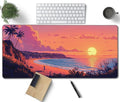 Sunset Beach Large Mouse Pad, Anime Style Gaming Desk Mat, XXL Keyboard Desk by Unknown