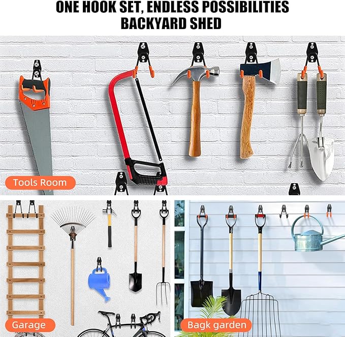 Garage Hooks, 12 Pack Wall Hooks - Image 4