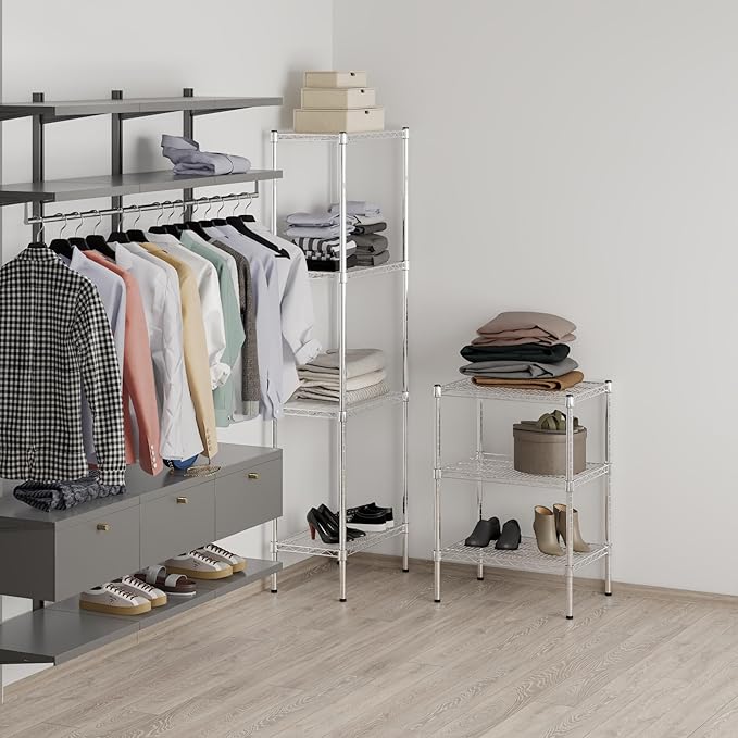 18" Deep x 24" Wide x 34" Height Wire Shelving Kit | 3-Tier |NSF Commercial - Image 7