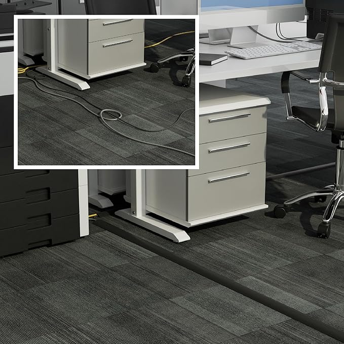 D-Line 6ft Floor Cord Cover, Cable Protector, Hide Extension Cords, Protect - Image 4
