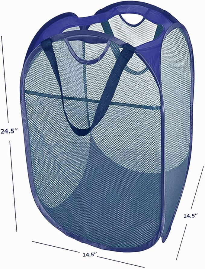 Strong Mesh Pop-up Laundry Hamper, Quality Collapsible Laundry Basket - Image 2