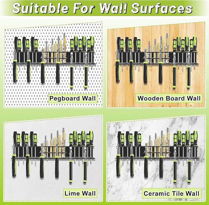 Screwdriver Holder Wall Mount, Heavy Duty Metal Utility Bit Organizer - Image 5