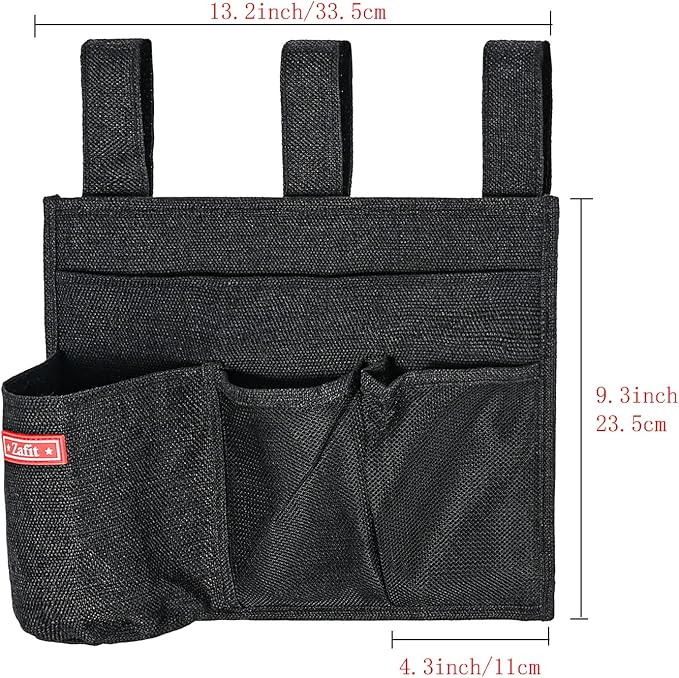 Linen Bedside Caddy, Bedside Storage Organizer - Image 3