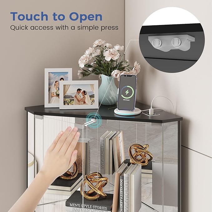 Corner Display Cabinet Set of 2 - Image 5