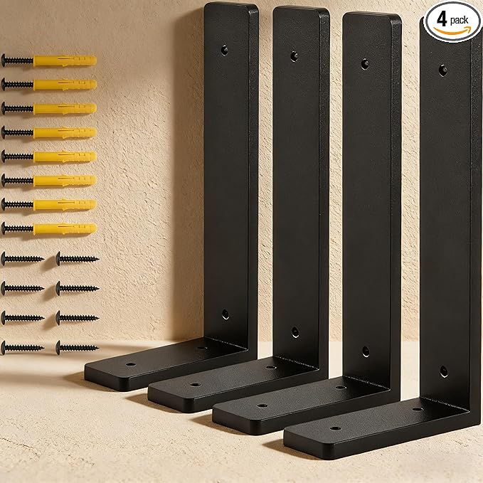 8"x 4"Shelf Brackets, die-cast Formation, Vertical Angle, Premium Alloy Metal by Firmetal