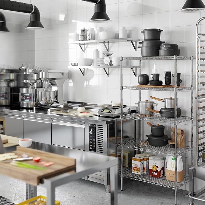 18" Deep x 30" Wide x 64" Height Wire Shelving Kit | 5-Tier | NSF Commercial - Image 6