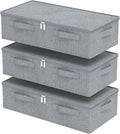 Underbed Storage Box, Foldable Under Bed Bins Container, Fabric Closet Organizer by Unknown