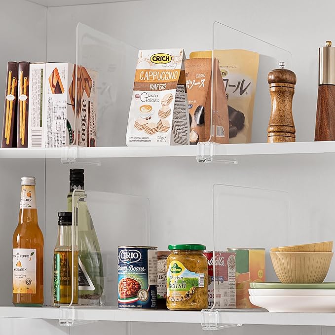 HBlife 12 Inches Tall Clear Shelf Dividers, 16 Pack Purse Organizer - Image 7