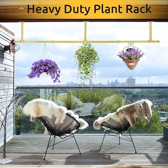 72inch Industrial Pipe Clothes Garment Rack Ceiling Mount - Image 6