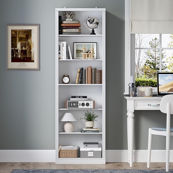 75" Tall Bookshelf, 6-Tier Floor Standing Bookcase - Image 3