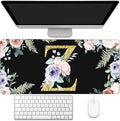 Large Gaming Mouse Pad for Desk, Flower Golden Letters Z Desk Mat, 35.4"x15.7" by KOAIWPAE