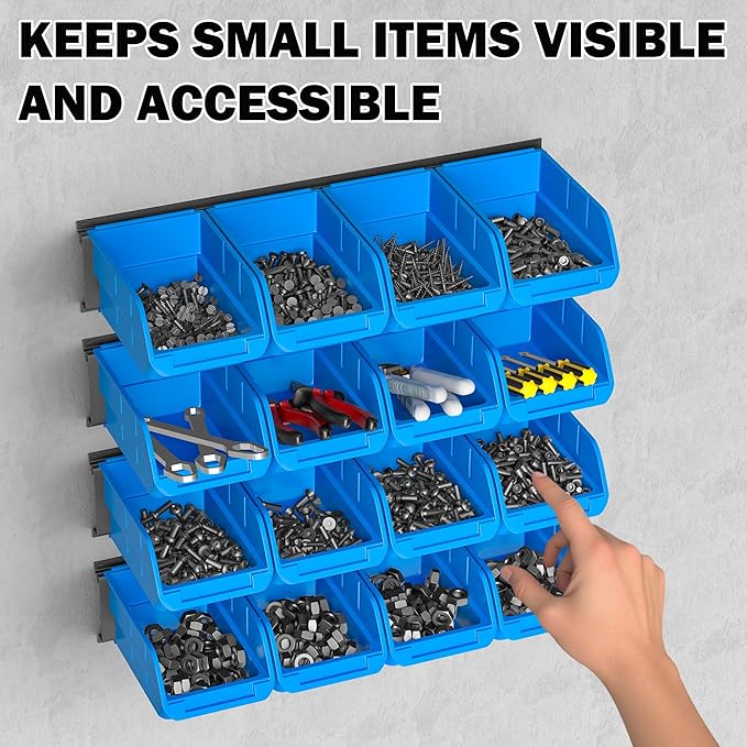 Ultrawall Wall Mounted Storage Bins, Plastic Hanging Storage Organizer Bins - Image 5