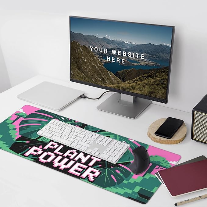 Pixel Plant Power Large Mouse Pad, Cool Gaming Desk Mat, XXL Keyboard Desk Pad - Image 9