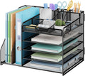 Lavatino Desk Organizer, 5-Tier Metal Mesh Paper Letter Tray by Lavatino
