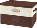 Large Linen Fabric Foldable Storage Bins by Unknown