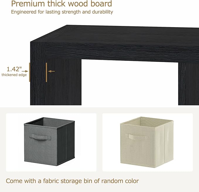 Bookshelf Cube Storage Organizer, 8-Cube Shelf Bookcase - Image 4