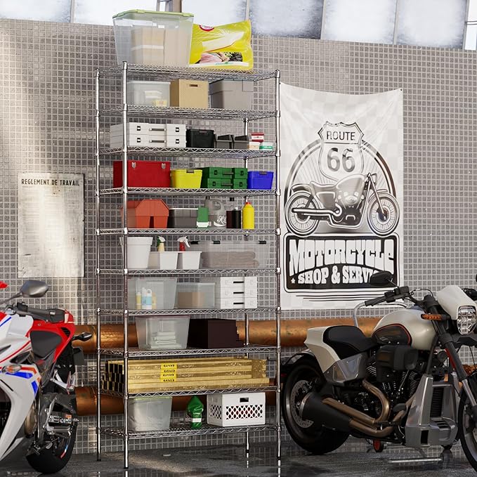 18" Deep x 42" Wide x 96" Height Wire Shelving Kit | 10-Tier | NSF Commercial - Image 4