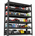 Storage Shelves, Garage Metal Shelving Unit, Adjustable, Double-Layer Column by Beaunatixx