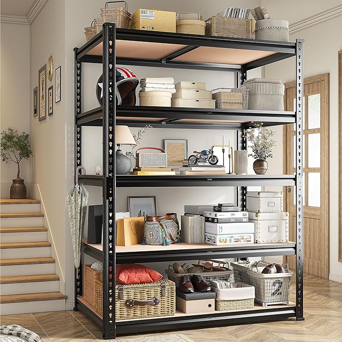 REIBII 2020LBS Storage Shelves 5 Tier Garage Shelving Heavy Duty, Adjustable - Image 5