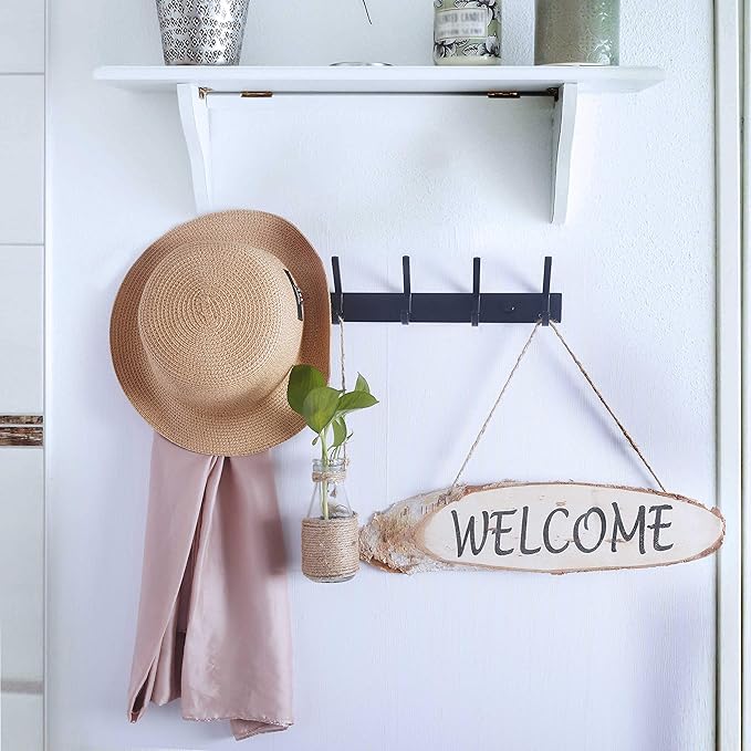 WEBI Coat Rack Wall Mounted, 5 Coat Hooks - Image 5