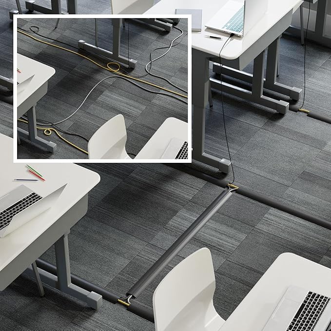 D-Line 6ft Floor Cord Cover, Cable Protector, Hide Extension Cords, Protect - Image 5